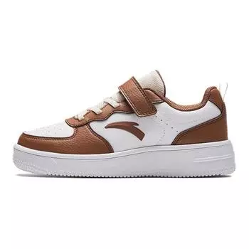 Anta Comfortable Non-Slip Durable Kids Skate Shoes Kids Sneakers Anta-White Sorghum-Brown A332418004H-2 40