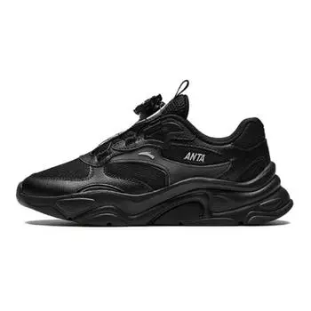 Anta Comfortable Non-Slip Durable Low-Top Kids Running Shoes Kids sneaker Black Silver A312418801H-4 39