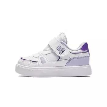 Anta Comfortable Non-Slip Durable Low-Top Walking Shoes Baby Shoes White Purple 322430031-2 23