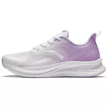 Anta Comfortable Shock Absorbing Non-Slip Low-Top Running Shoes Women sneaker White Purple 122425541-2 35.5