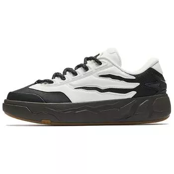 Anta Comfortable Simple Durable Lightweight Low-Top Skate Shoes Men Sneakers Basic-Black Paper-White Ink-Brown 112538075-1 42