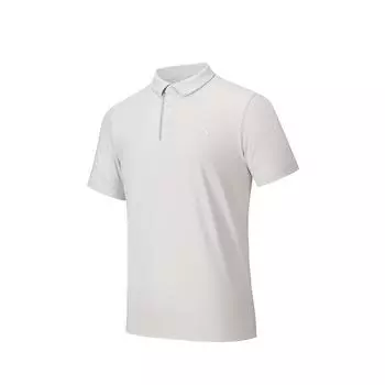 Anta Comfortable Simple Fashion Versatile Breathable Short Sleeve Polo Shirt Men tops Light-Sand-Gray 152527101-1 M