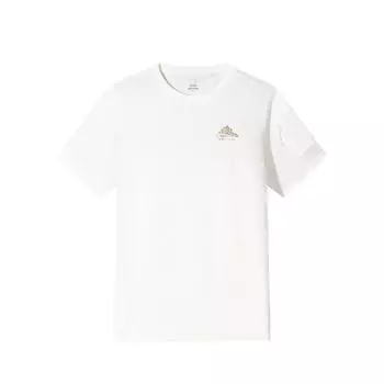 Anta Comfortable Simple Letter Versatile Sports Round Neck Moisture Wicking Pullover Short Sleeve T-Shirt Men Tops Ivory 152526105-3 L