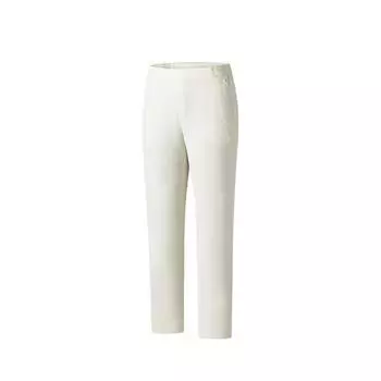 Anta Comfortable Simple Mid-Rise Versatile Solid Color Straight Leg Casual Pants Women bottoms Natural-Wood-Color 162520504-1 S