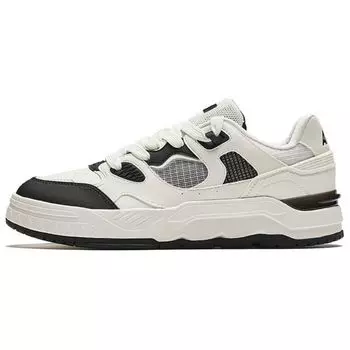 Anta Comfortable Simple Non-Slip Wear-Resistant Breathable Height Increasing Low-Top Sneakers Men Sneakers White Black 912428002-1 40
