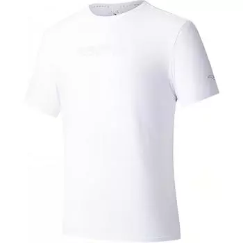 Anta Comfortable Simple Quick-Dry Sports Crew Neck Pullover Short Sleeve T-Shirt Men Tops Pure-White 152525111-1 S