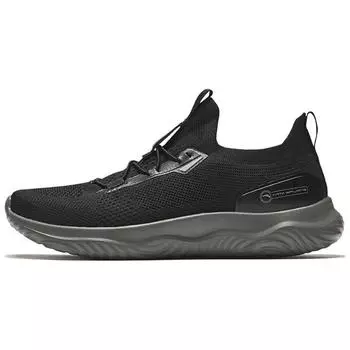 Anta Comfortable Simple Shock Absorbing Non-Slip Low-Top Casual Running Shoes Men sneaker Basic-Black 112437701-1 40