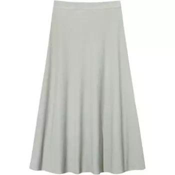 Anta Comfortable Simple Solid Color Mid Waist Casual Long Skirt Women skirts Pearl-Gray 962527203-3 M