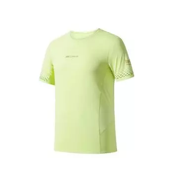 Anta Comfortable Simple Sports Moisture-Wicking Versatile Round Neck Slim Fit Short Sleeve T-Shirt Men Tops Yellow Green 152520113-4 M