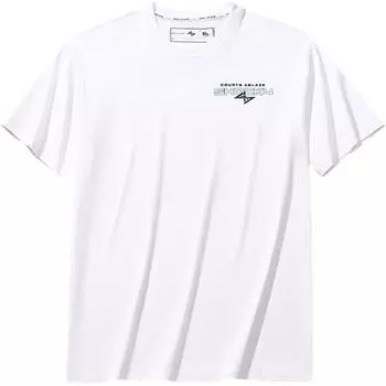 Anta Comfortable Simple Versatile Letter Print Round Neck Breathable Short Sleeve T-Shirt Men Tops Pure-White 152531108-1 S
