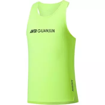 Anta Comfortable Simple Versatile Letter Print Round Neck Quick-Dry Vest Men Tops 152530116-3 XL