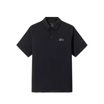Anta Comfortable Simple Versatile Letter Sports Polo Shirt Men Tops Basic-Black 152526106-3 M