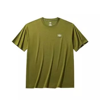 Anta Comfortable Simple Versatile Loose Casual Letter Short Sleeve T-Shirt Men Tops Recycled-Green 152528127-4 XL