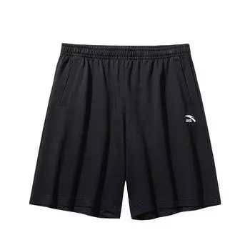 Anta Comfortable Simple Versatile Mid-Waist Elastic Five-Point Shorts Men Shorts Basic-Black 952528310-4 S