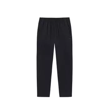 Anta Comfortable Simple Versatile Solid Color Mid-Rise Thin Straight Casual Pants Men bottoms Cool-Black 152527528-3 M