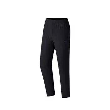 Anta Comfortable Simple Versatile Solid Color Straight Leg Mid Rise Nine Point Sports Pants Men bottoms Basic-Black 152525501-2 4XL