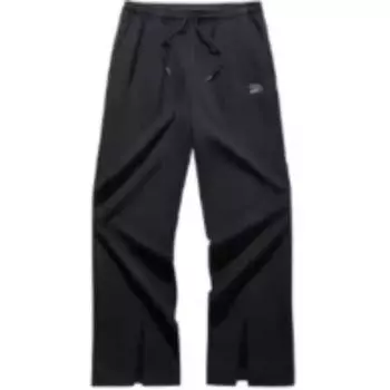 Anta Comfortable Solid Color Lace-Up Casual Pants Women bottoms Dark-Gray 962448303-3 XS