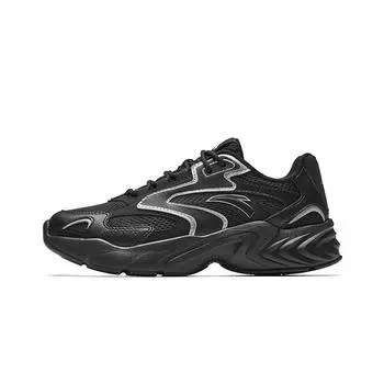 Anta Comfortable Trendy Non-Slip Wear-Resistant Low-Top Casual Running Shoes Women sneaker Black Silver 922515505-5 35.5