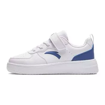 Anta Comfortable Versatile Anti-Kick Anti-Slip Shock Absorbing Low-Top Kids Skate Shoes Kids Sneakers White Sea-Mist-Blue A332338063-5 33