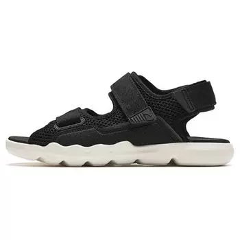 Anta Comfortable Versatile Beach Sandals Women Sandals Black White 122438508-1 39
