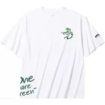 Anta Comfortable Versatile Breathable Round Neck Short Sleeve T-Shirt Unisex Tops Snow-White 172438110-1 L