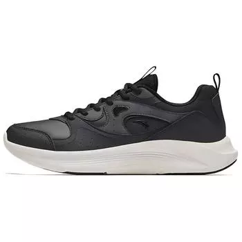 Anta Comfortable Versatile Fabric Synthetic Leather Cushioning Wear-Resistant Low-Top Casual Running Shoes Women sneaker Black 922445512-6 35.5