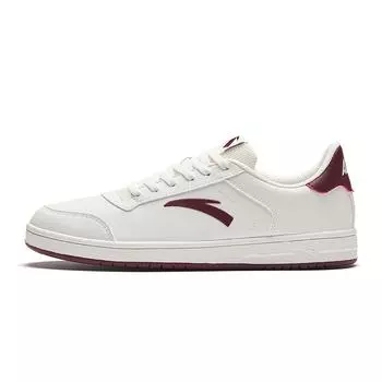 Anta Comfortable Versatile Fashion Waterproof Wear-Resistant Lightweight Low-Top Skate Shoes Women sneaker White Red 922348067-5 37.5