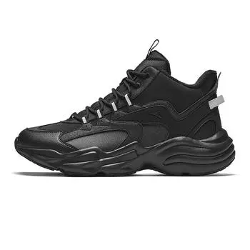 Anta Comfortable Versatile High-Top Lifestyle Casual Shoes Men Sneakers Black 912448904-2 42