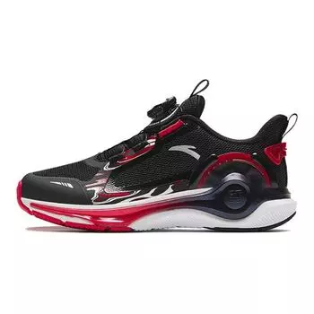 Anta Comfortable Versatile Lightweight Anti-Kick Low-Top Kids Running Shoes Kids sneaker Black Red 312415531-2 33