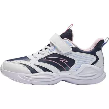 Anta Comfortable Versatile Lightweight Shock Absorbing Low Top Kids Running Shoes Kids sneaker White New-Ink-Blue Pink A22435522N-1 39