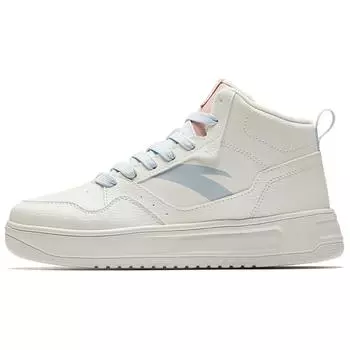 Anta Comfortable Versatile Non-Slip Durable High-Top Sneakers Women Sneakers White Blue 922448002Q-4 37.5