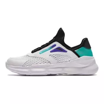 Anta Comfortable Versatile Non-Slip Shock Absorbing Low-Top Kids Running Shoes Kids sneaker White Black Green A312428821-1 37