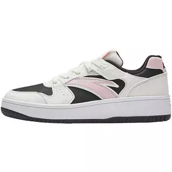 Anta Comfortable Versatile Non-Slip Wear-Resistant Low-Top Kids Skate Shoes Kids Sneakers Beige Black White A22448099-3 35