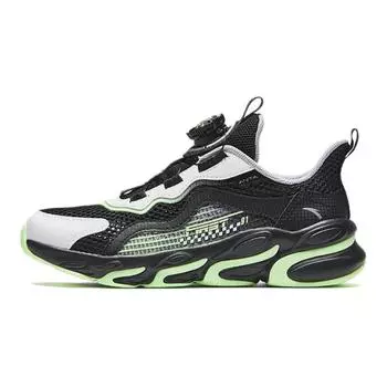Anta Comfortable Versatile Non-Slip Wear-Resistant Low-Top Kids Running Shoes Kids sneaker Black White Green A12435573-1 39