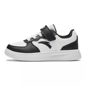 Anta Comfortable Versatile Non-Slip Wear-Resistant Low-Top Kids Skate Shoes Kids Sneakers Black White A12449988-1 25