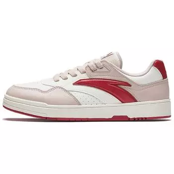 Anta Comfortable Versatile Non-Slip Wear-Resistant Low-Top Skate Shoes Women sneaker White Red 122448011-3 35.5