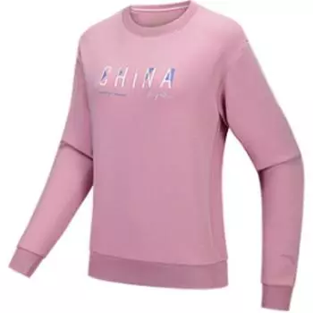 Anta Comfortable Versatile Pullover Letter Sweatshirt Women tops Light-Pink 162517702-3 M