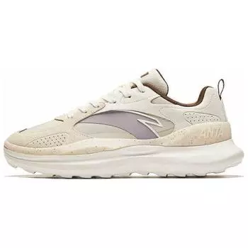 Anta Comfortable Versatile Shock Absorbing Wear Resistant Low Top Casual Shoes Men sneaker Beige 912438807-3 43