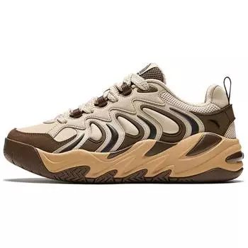 Anta Comfortable Versatile Slip-Resistant Durable Low-Top Casual Shoes Men sneaker Light-Brown 912448008-3 39