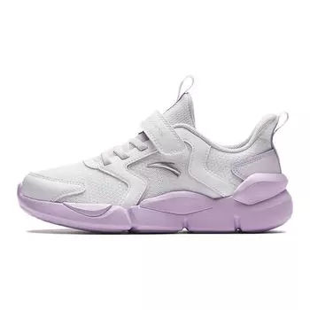 Anta Comfortable Versatile Trendy Non-Slip Shock Absorbing Low-Top Running Shoes Kids sneaker White Purple A322415505H-1 38