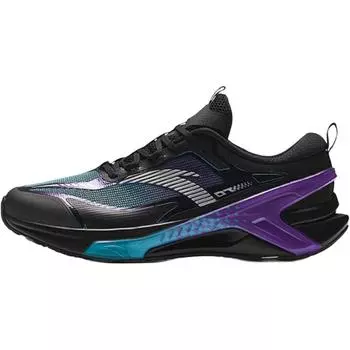 Anta Comfortable Versatile Trendy Shock Absorbing Wear Resistant Low Top Kids Running Shoes Kids Running Shoes Black Blue T12415502-2 37