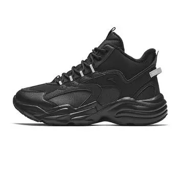 Anta Comfortable Versatile Warm Mid-Top Casual Shoes Women Casual Shoes Black 922448904-3 35.5