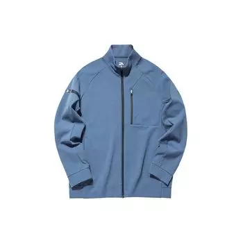 Anta Comprehensive Training Series Full Zip Stand Collar Knitted Sports Jacket Men Jacket River-Blue 152137712-2 S