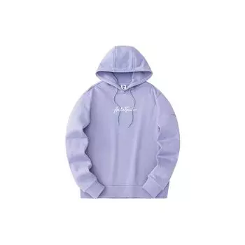 Anta Comprehensive Training Series Letter Logo Hooded Pullover Fleece Sweatshirt Women sweatshirt Yangxu-Purple 162347719-1 M