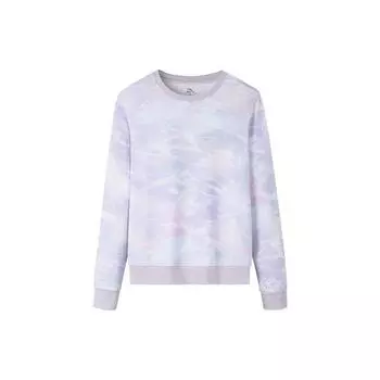 Anta Comprehensive Training Series Letter Print Pullover Round Neck Long Sleeve Hoody Women sweatshirt Purple 162237723-1 M