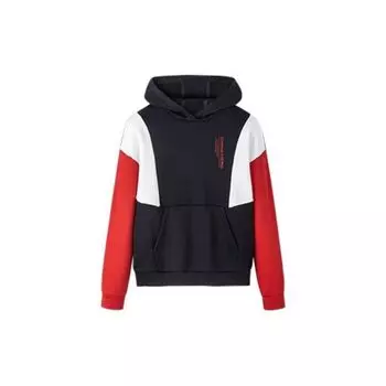 Anta Comprehensive Training Series Logo Letter Print Pattern Hooded Pullover Long Sleeve Hoody Hoody Long Sleeve Women sweatshirt Legendary-Blue 162247715-1 M