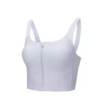 Anta Comprehensive Training Series Yoga Support Zip Sports Bra Women underwear Light-Twilight-Blue 962527102-1 XS