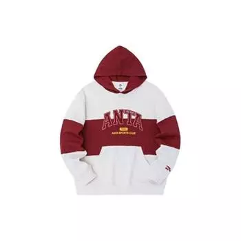 Anta Contrast Striped Letter Print Sweatshirt Unisex Sweatshirt White 152338702-1 L
