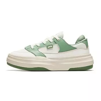 Anta Cookie Bean Versatile Trendy Thick Sole Height Increasing Non-Slip Wear-Resistant Low-Top Skate Shoes Women sneaker Green 922438011-4 36