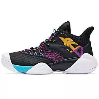 Anta Crazy Series Synthetic Leather Comfortable Versatile Shock Absorbing Non-Slip Wear-Resistant Mid-Top Basketball Shoes 11931605-1 43